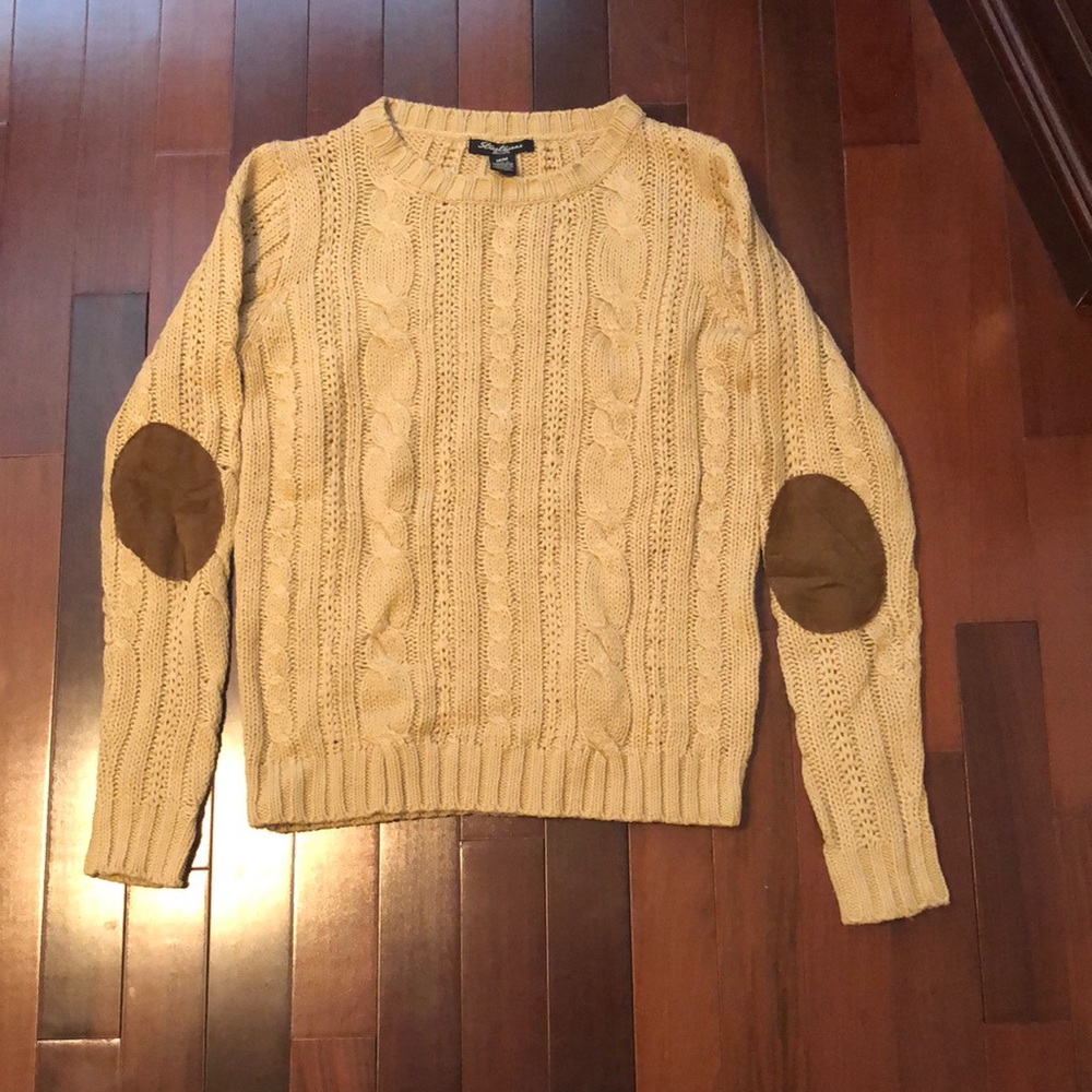 Tan cable knit sweater